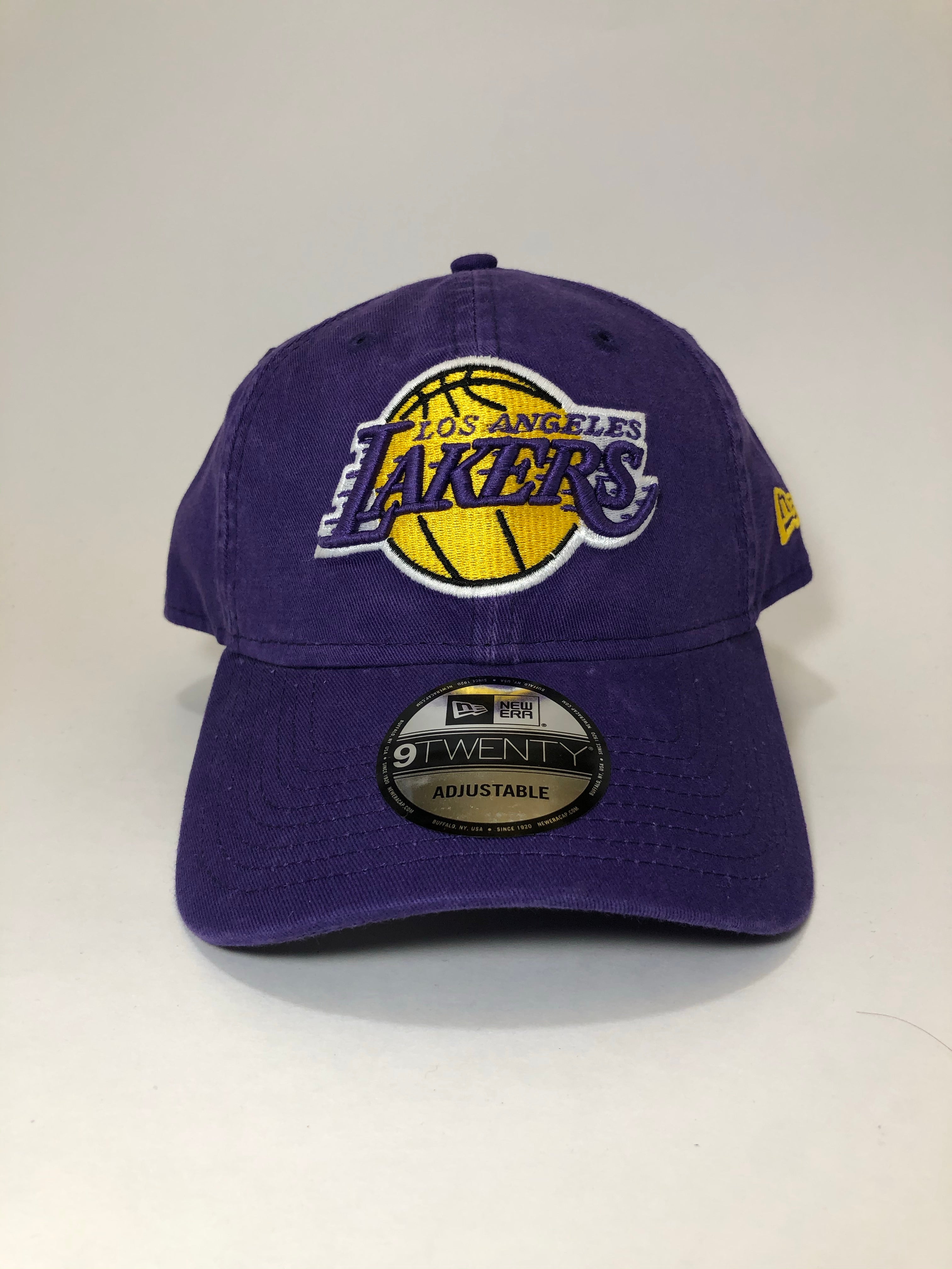 New Era Los Angeles Lakers Core Classic 9TWENTY Adjustable Hat - Purple - On Time Fashions Tuscaloosa